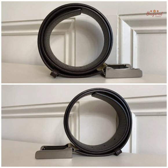 Authentic Gucci Brown GG Plus Monogram Canvas Silver Square Buckle Belt 85/34 - Picture 9 of 13